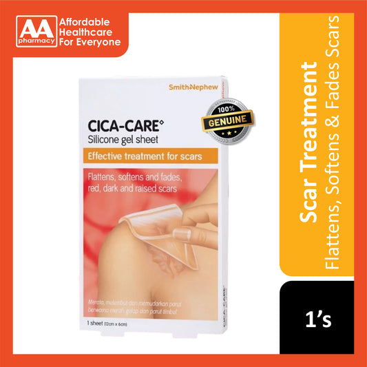 Smith and Nephew Cica-Care Silicone Gel Sheet 12cmx6cm 1's