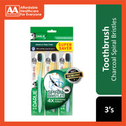 Darlie Charcoal Spiral Soft Toothbrush 3's (Super Saver Pack)