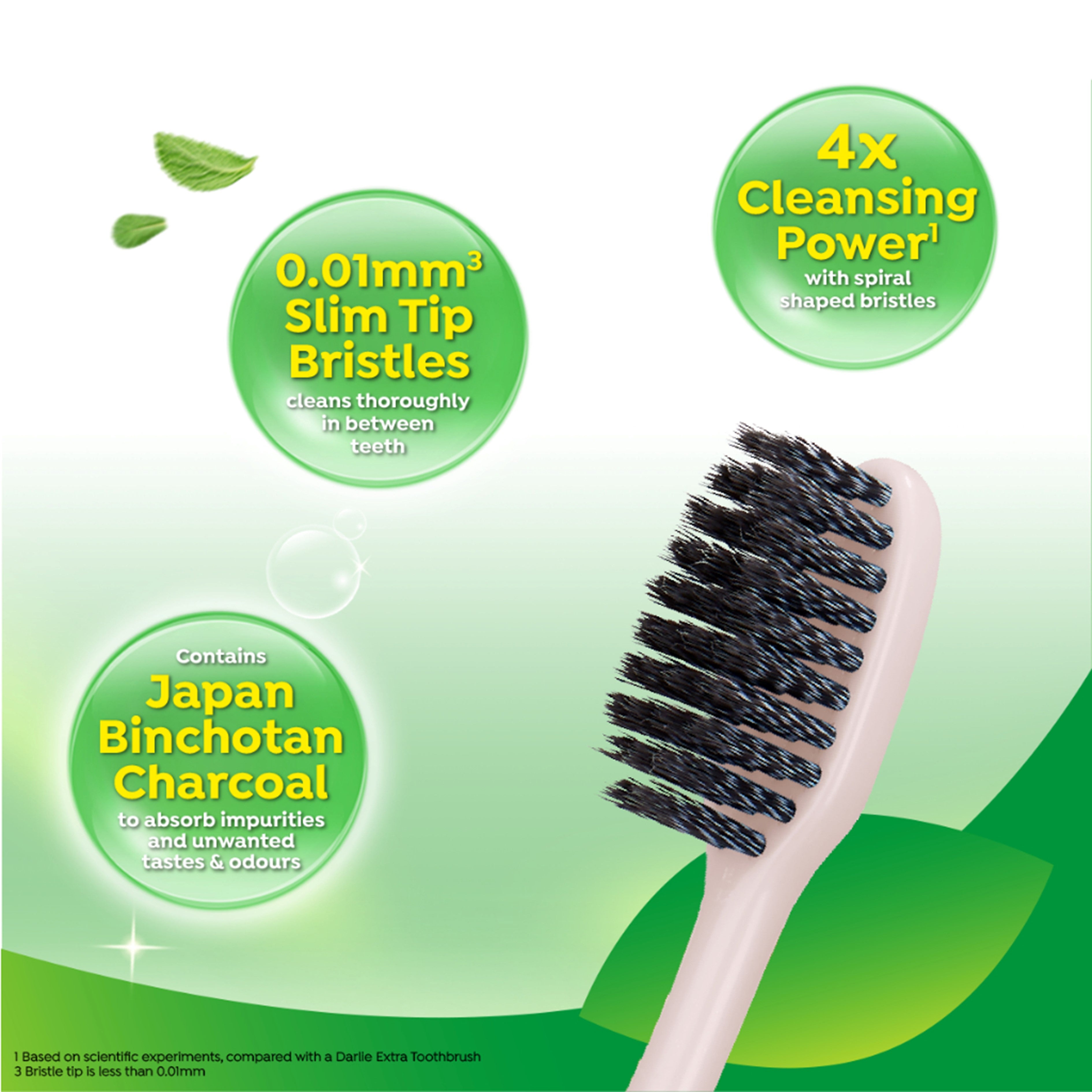 Darlie Charcoal Spiral Soft Toothbrush 3's (Super Saver Pack)