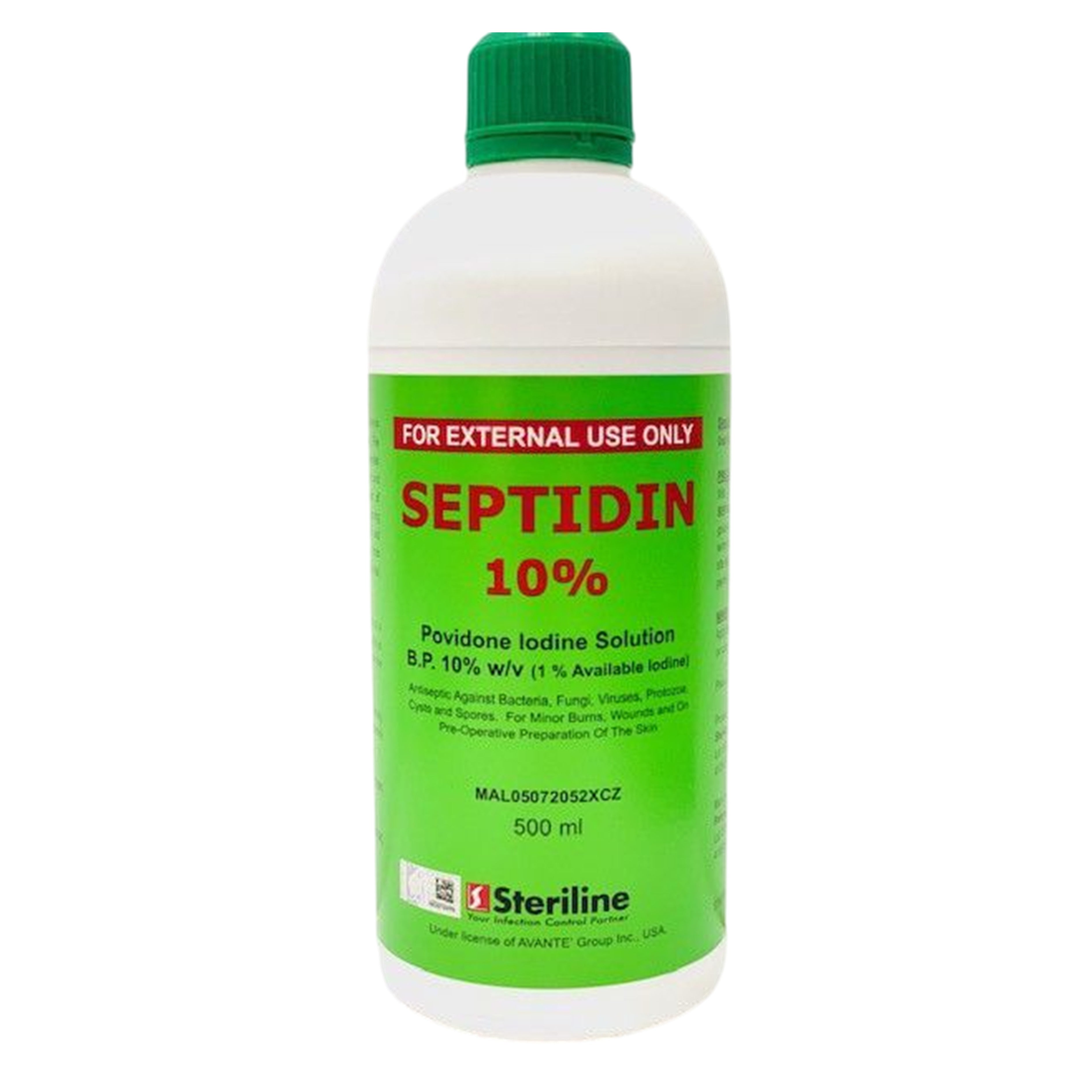 Septidin Povidone Iodine Solution B.P. 10% w/v 500mL