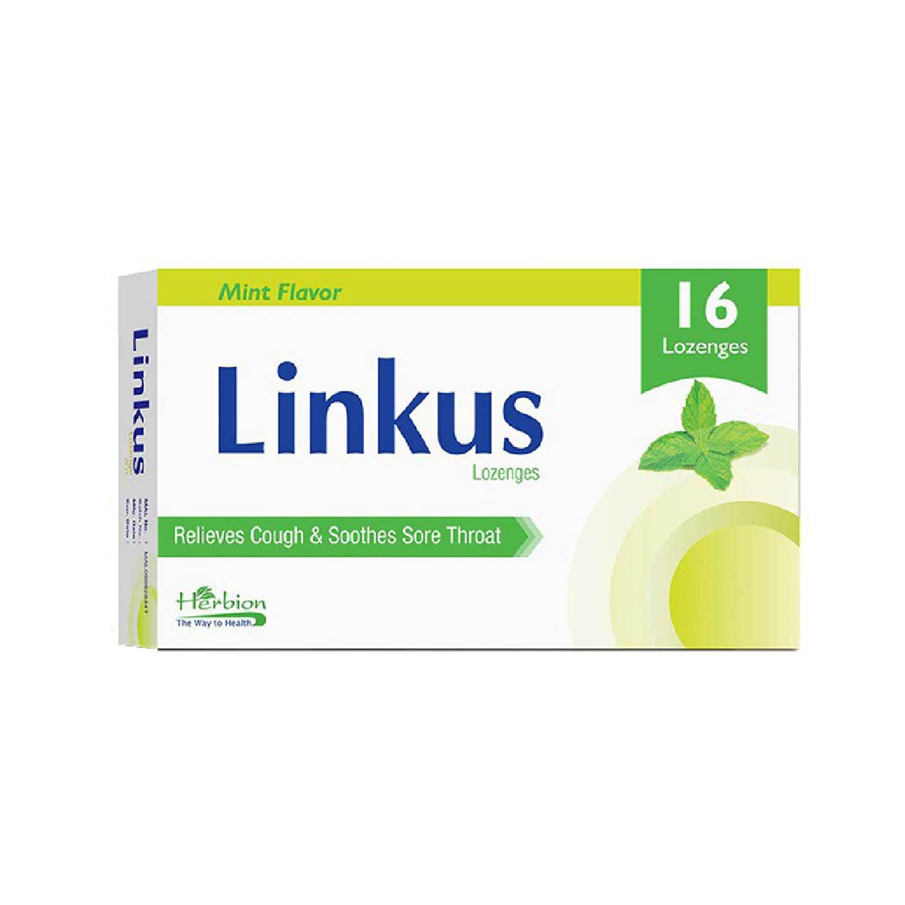 Linkus Lozenge (Mint Flavour) 16's (Relieves Cough and Soothes Sore Throat)