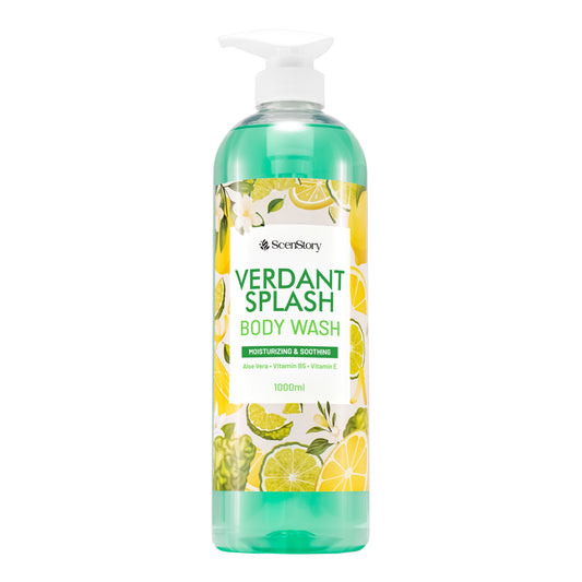 ScenStory Verdant Splash Body Wash 1000mL (Moisturizing and Soothing)