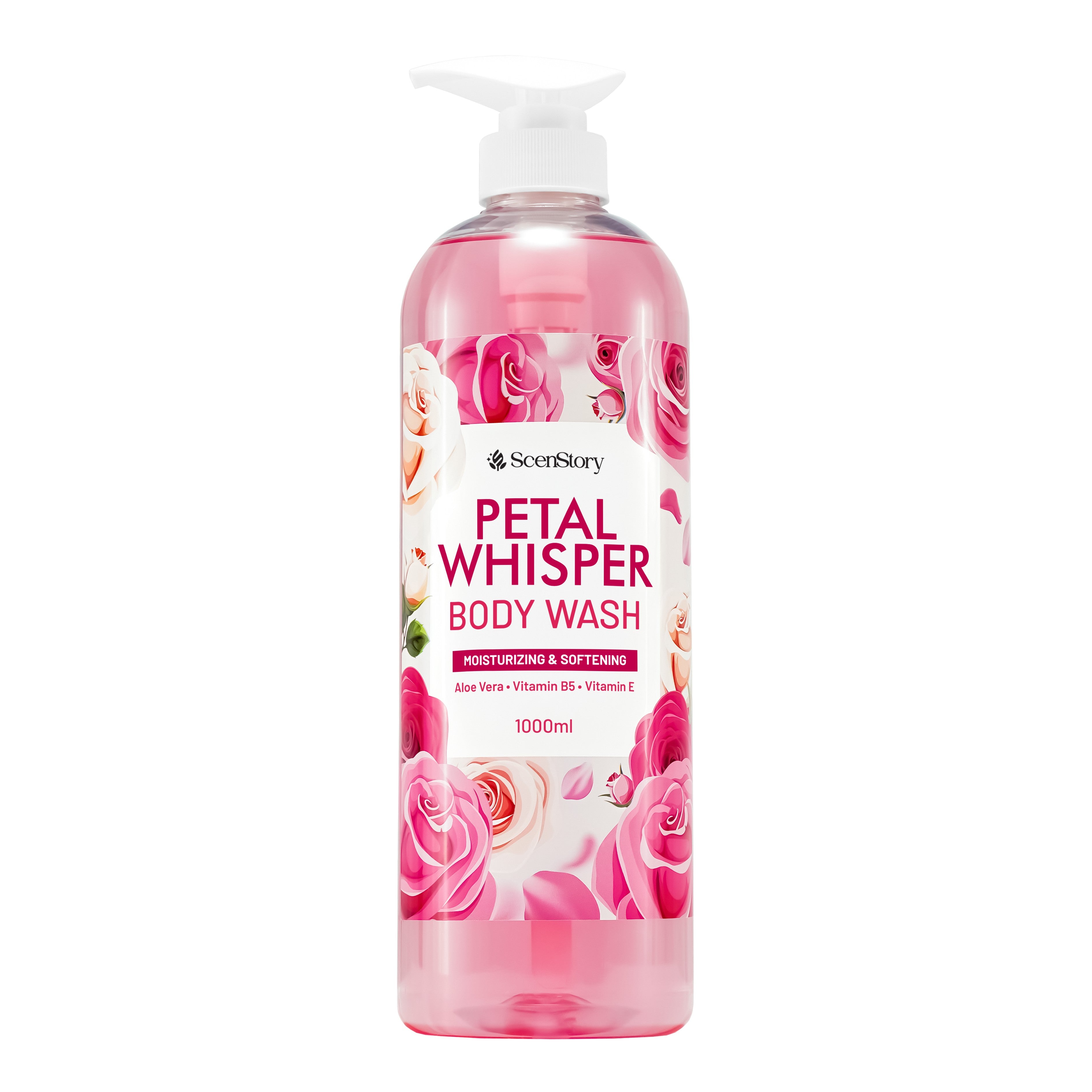 ScenStory Petal Whisper Body Wash 1000mL (Moisturizing and Softening)