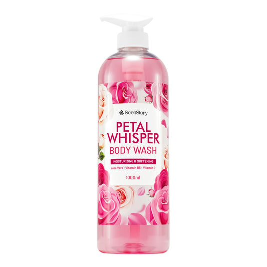 ScenStory Petal Whisper Body Wash 1000mL (Moisturizing and Softening)