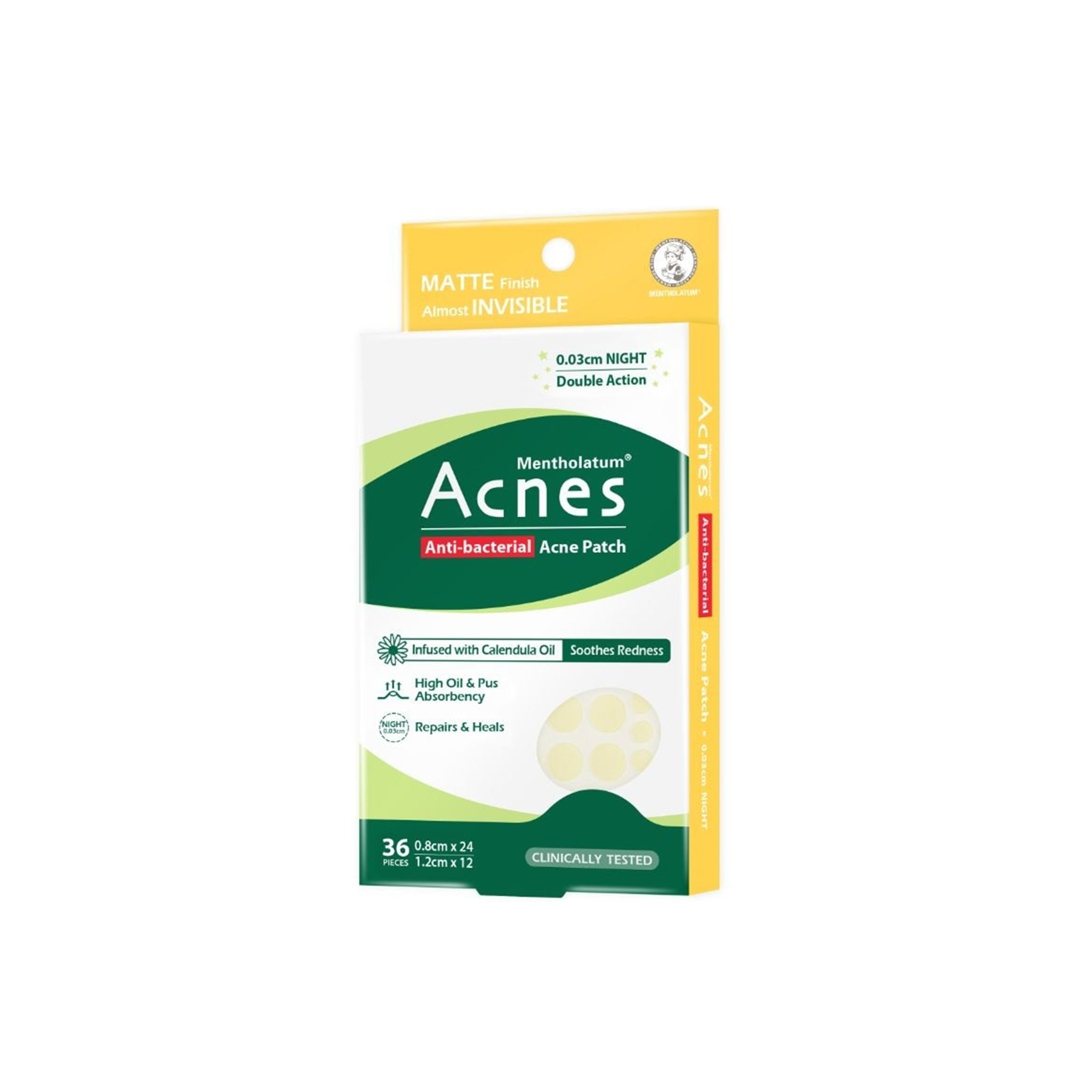 Mentholatum Acnes Anti-Bacterial Acne Patch (0.03cm Night) 36's