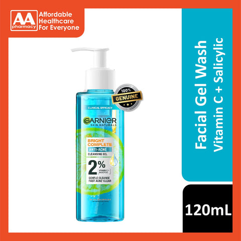 Garnier Bright Complete Anti-Acne Gel Wash 120mL