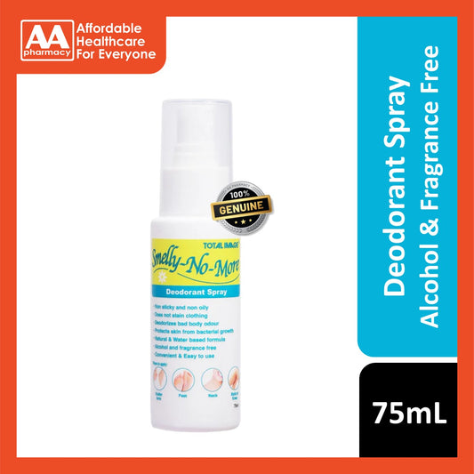 Total Image Smelly No More Unscented Deodorant Spray 75mL