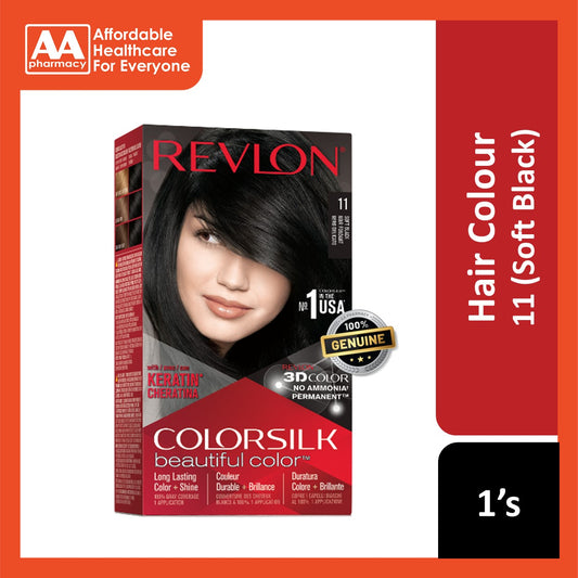 Revlon ColorSilk Beautiful Color Hair Colour (11 Soft Black)