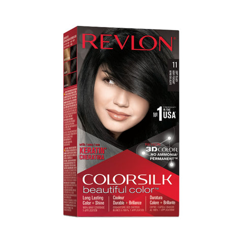 Revlon ColorSilk Beautiful Color Hair Colour (11 Soft Black)