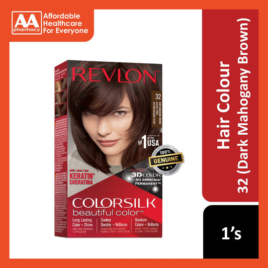 Revlon ColorSilk Beautiful Color Hair Colour (32 Dark Mahogany Brown)