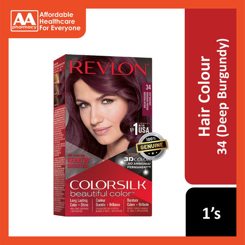 Revlon ColorSilk Beautiful Color Hair Colour (34 Deep Burgundy)