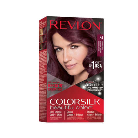Revlon ColorSilk Beautiful Color Hair Colour (34 Deep Burgundy)