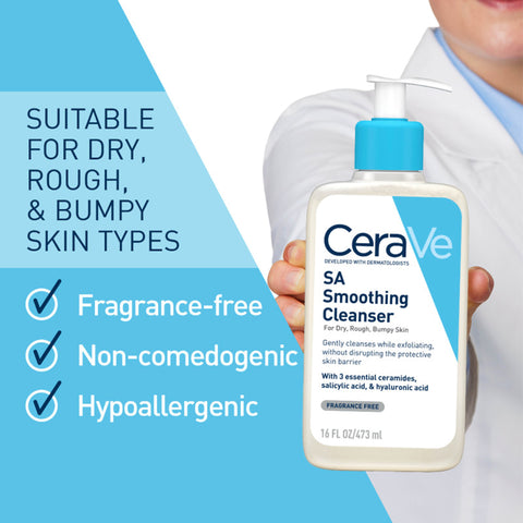 CeraVe SA (Salicylic Acid) Smoothing Cleanser with Ceramides 473mL