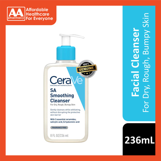 CeraVe SA (Salicylic Acid) Smoothing Cleanser with Ceramides 236mL