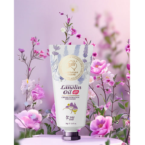 G&M Australian Lanolin Oil Vitamin E Hand Cream 70g (Wild Field)