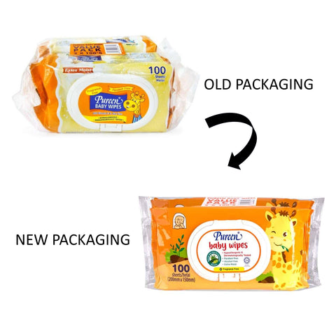 Pureen Baby Wipes (Fragrance-Free) 2x100's [Value Pack]