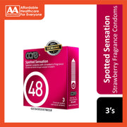 Care 48 Spotted Sensation Strawberry Fragrance Premium Quality Lubricated Condoms 3's
