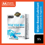 Care Wild Wild Wet Long-Lasting Water Based Premium Lubricant 5's