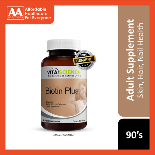 VitaScience Biotin Plus (Biotin, Silicon, Selenium) Vegecapsule 90's