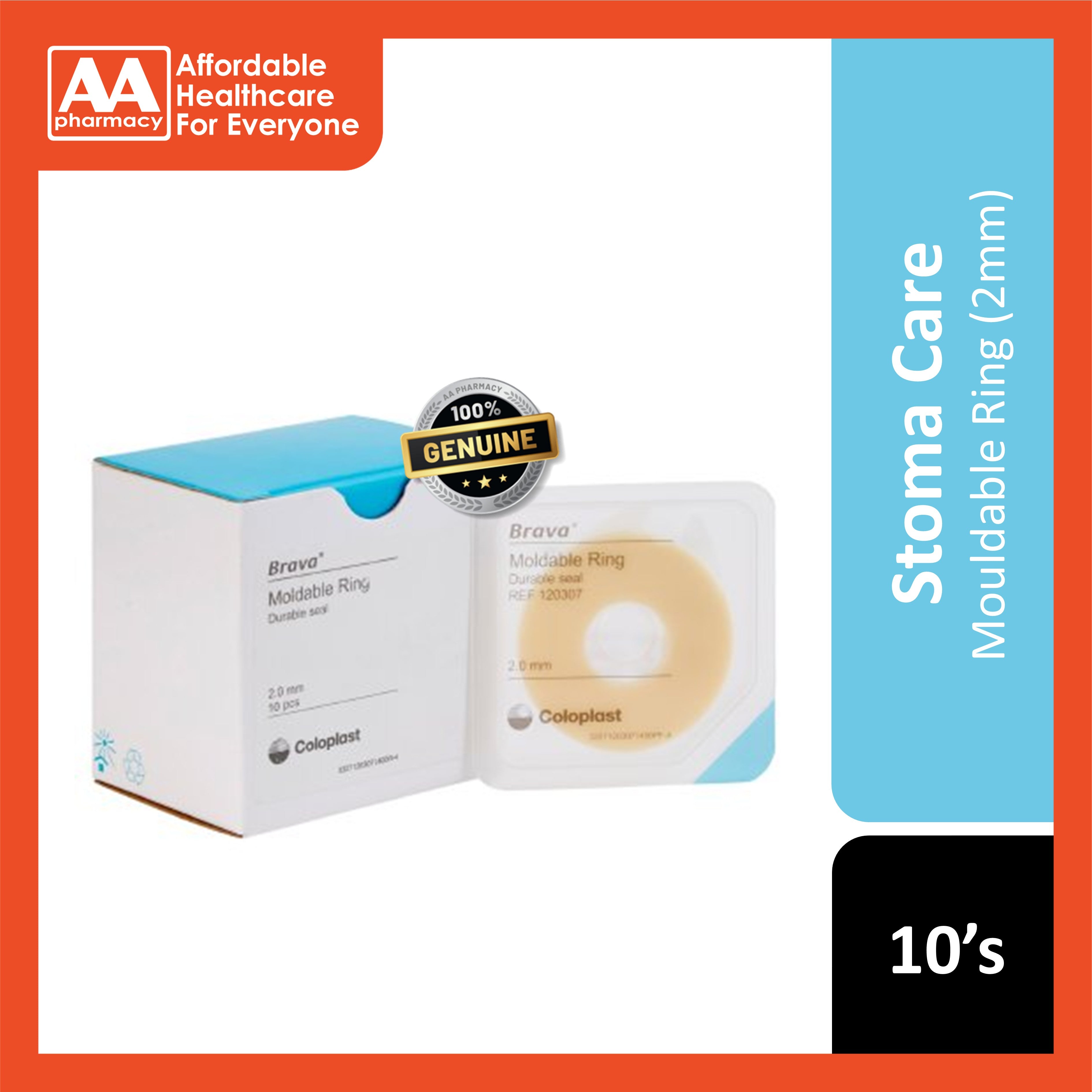 Coloplast Brava Mouldable Ring 2.0mm (REF 12030) 10's