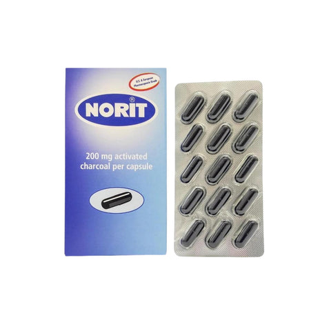 Norit Activated Charcoal 200mg Capsule 30's