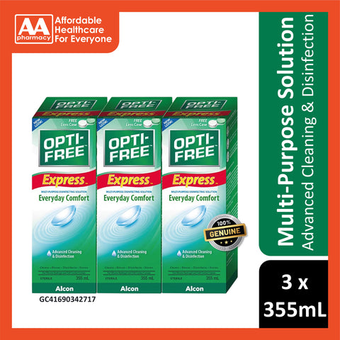 Alcon Opti-Free Express Everyday Comfort Multi-Purpose Disinfecting Solution 3x355mL