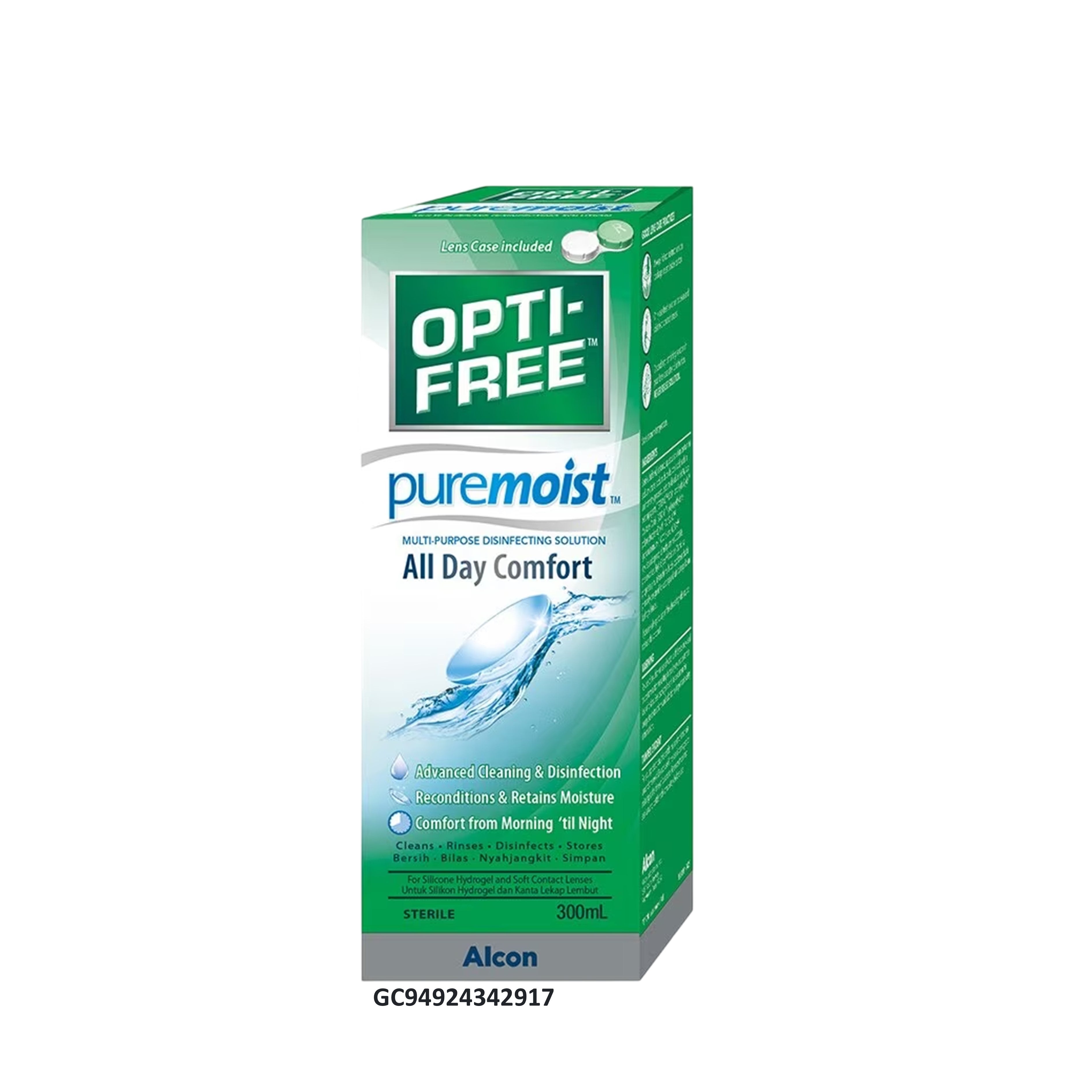 Alcon Opti-Free Pure Moist All Day Comfort Multi-Purpose Disinfecting Solution 300mL
