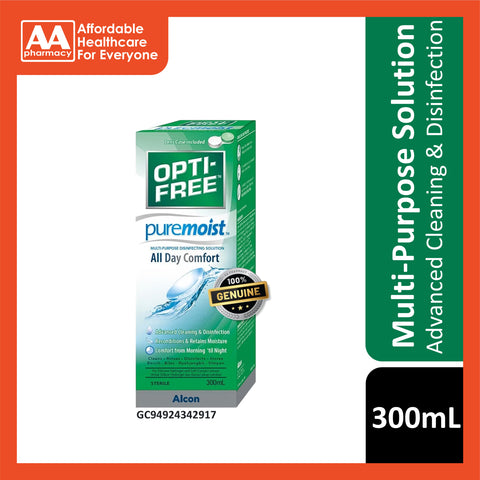 Alcon Opti-Free Pure Moist All Day Comfort Multi-Purpose Disinfecting Solution 300mL
