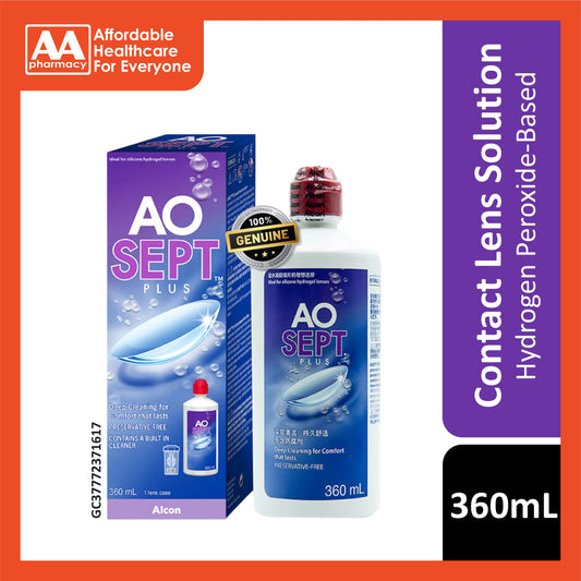 Alcon AOSEPT Plus 360mL Contact Lens Care System - For All Types of Contact Lenses