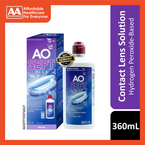 Alcon AOSEPT Plus 360mL Contact Lens Care System - For All Types of Contact Lenses