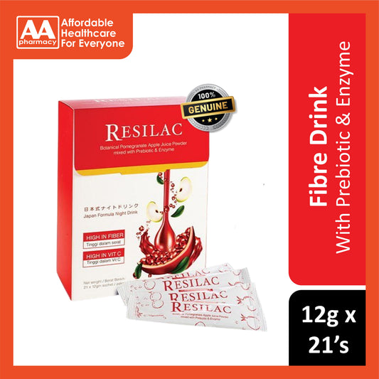 Eternal Wise Resilac Botanical Pomegranate, Apple Juice Powder mixed with Prebiotic and Enzyme Sachet 12gx21's