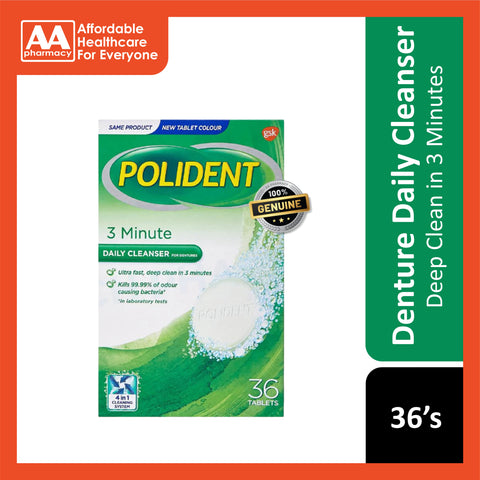 Polident 3 Minute Daily Cleanser for Dentures 36's