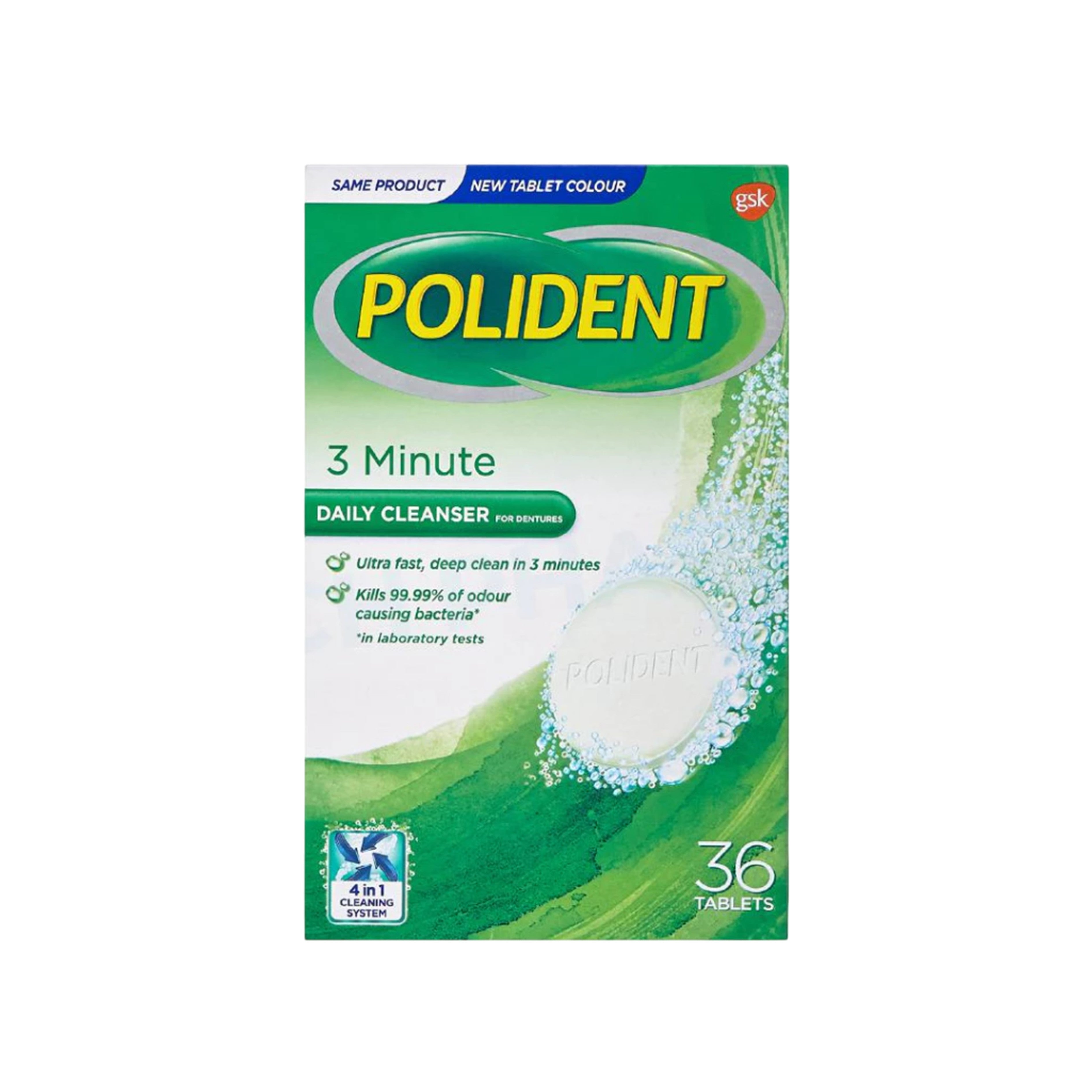 Polident 3 Minute Daily Cleanser for Dentures 36's