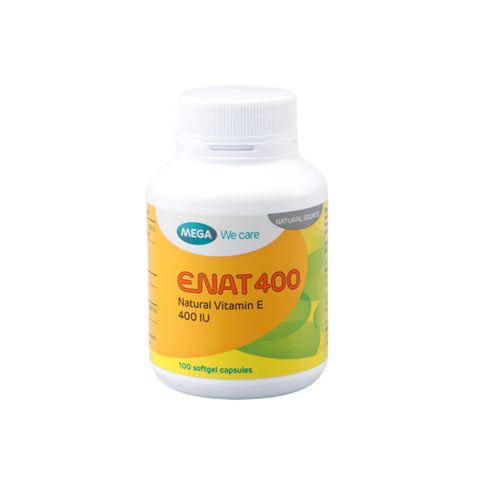 Mega We Care ENAT (Natural Vitamin E) 400 Softgel Capsule 100's