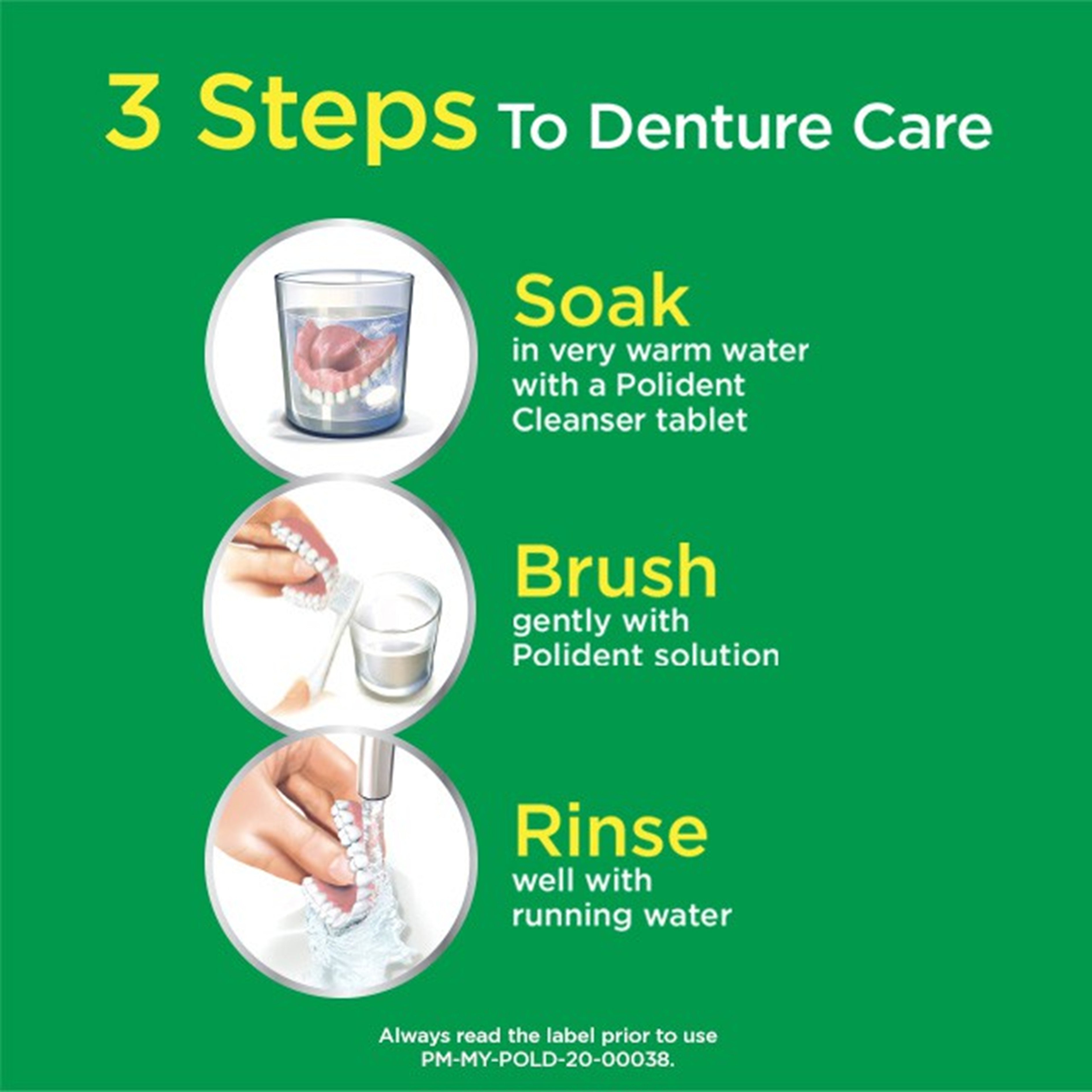 Polident Daily Denture Cleanser (Whitening) Tablet 36's