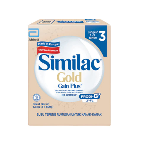 Similac Gold Gain Plus Milk Formula Step 3 1.8kg (For Children 1-3 Years)