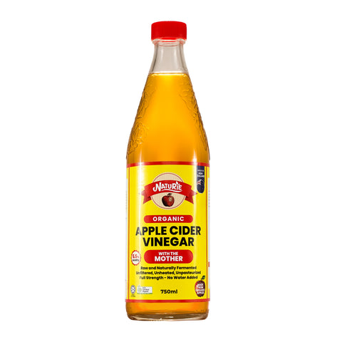 Naturie Organic Apple Cider Vinegar with the Mother 750mL - Full Strength