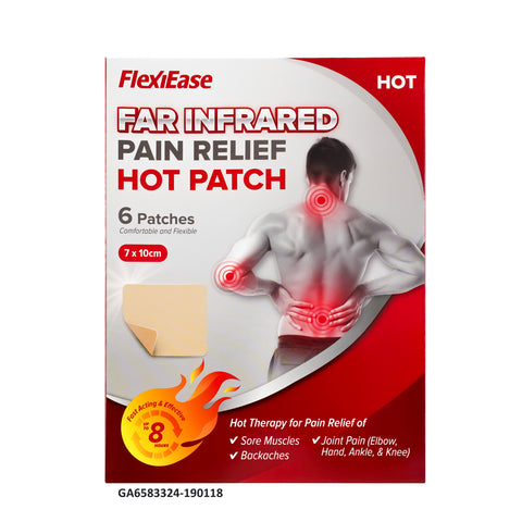 FlexiEase Far Infrared Pain Relief Hot Patch 6's