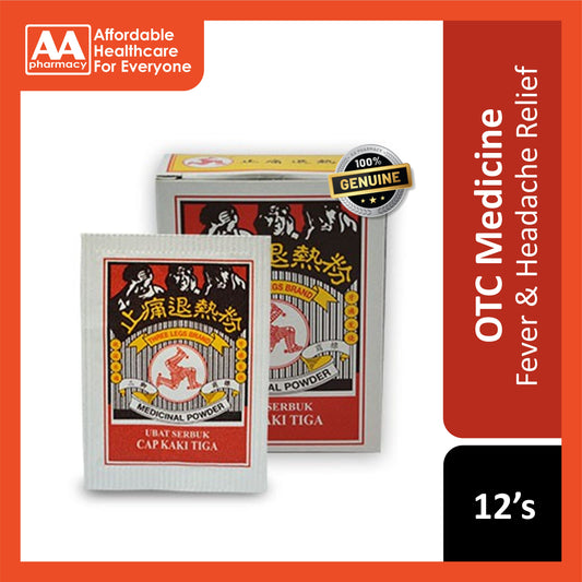 3 Legs Medicinal Powder (Aspirin 600mg) Sachet 12's