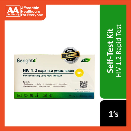 Beright HIV 1.2 Rapid Test (Whole Blood) For Self-Testing Use 1's