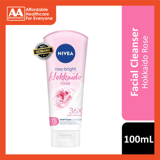Nivea Rosy Bright Hokkaido Rose Whip Foam Facial Cleanser 100mL