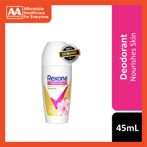 Rexona Vitamin + Bright Antiperspirant Roll On (Sakura Radiance) 45mL