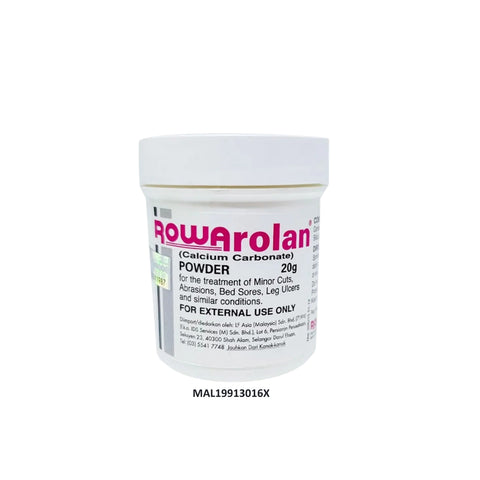 Rowarolan Powder (Calcium Carbonate) 20g - For Minor Cuts, Abrasions