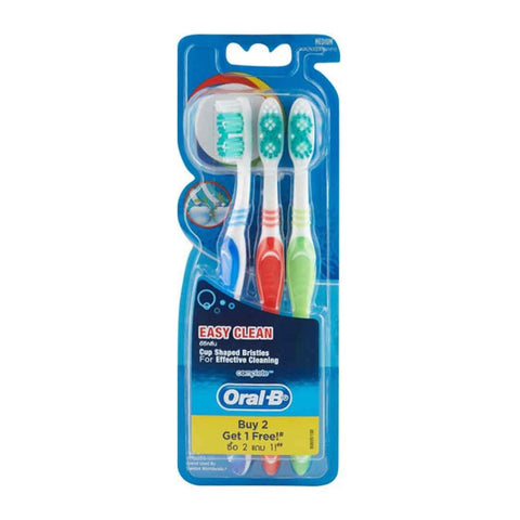 Oral-B Toothbrush (Easy Clean, Medium) 2+1's