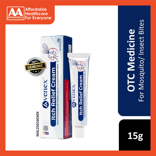Avenex Itch Relief Cream 15g (For Itching & Irritation due to Mosquito/ Insect Bites)