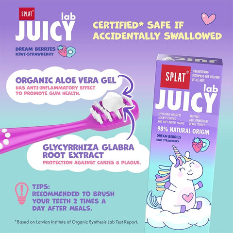 Splat Juicy Lab Dream Berries Kids Toothpaste (Kiwi-Strawberry) 80g