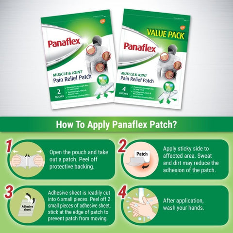 Panaflex Muscle & Joint Pain Relief Patch 4's (Value Pack)