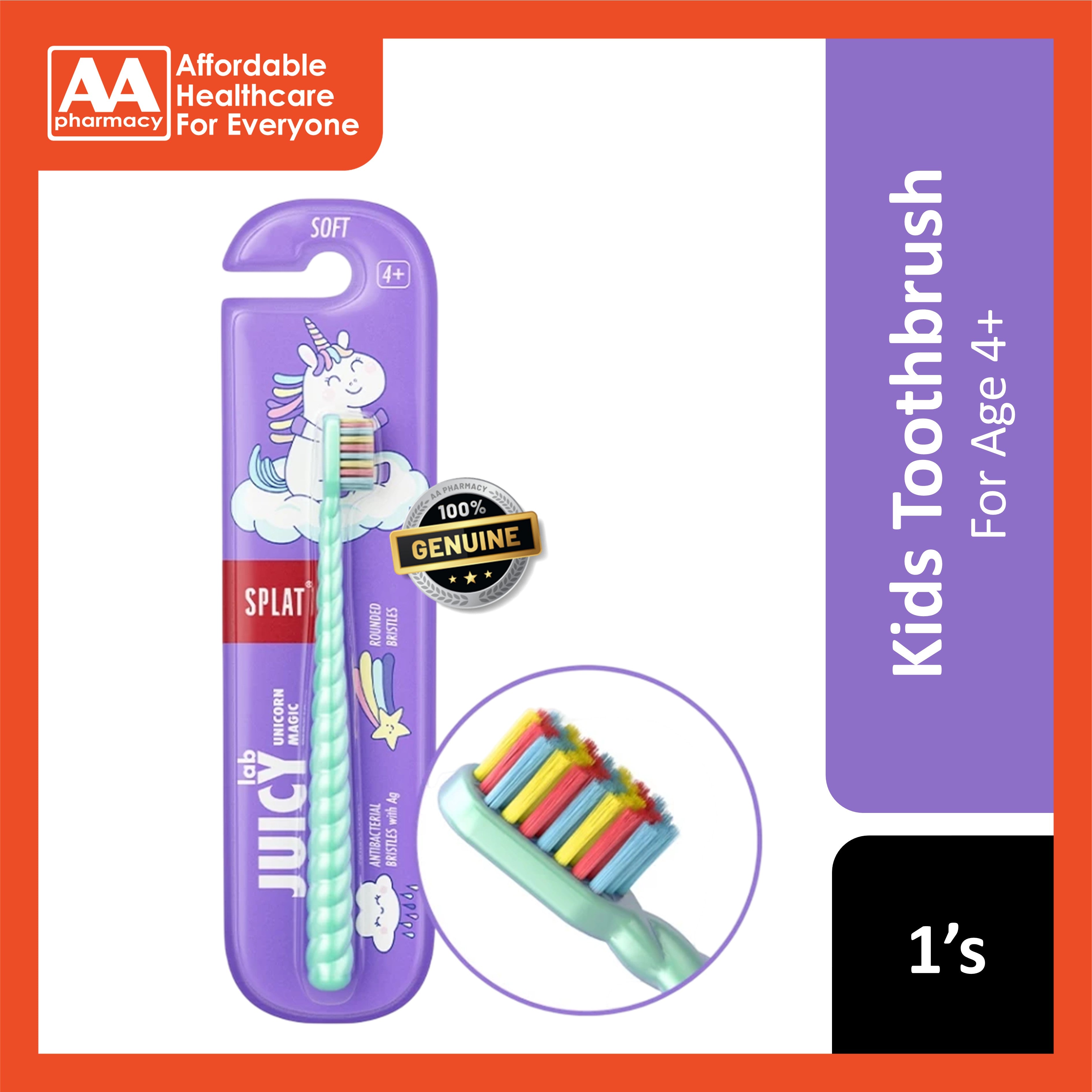 Splat Juicy Lab Unicorn Magic Kids Toothbrush with Silver Ions 1's