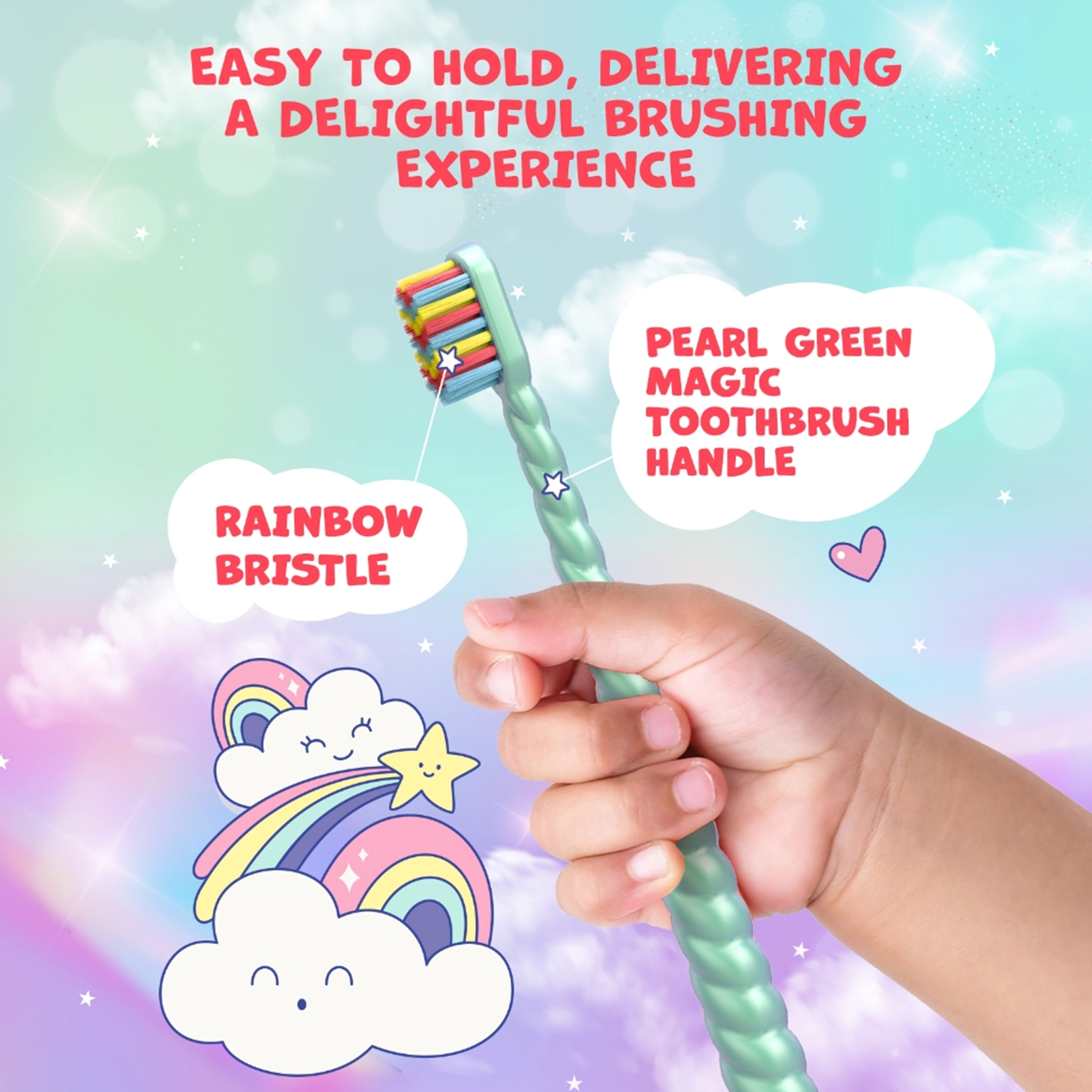 Splat Juicy Lab Unicorn Magic Kids Toothbrush with Silver Ions 1's