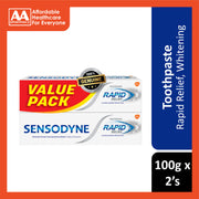 Sensodyne Toothpaste (Rapid Relief, Whitening) 100gx2's [Twinpack]